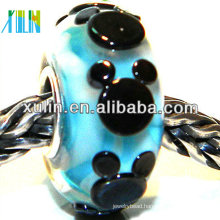 handmade charming black mickey pattern european jewelry beads